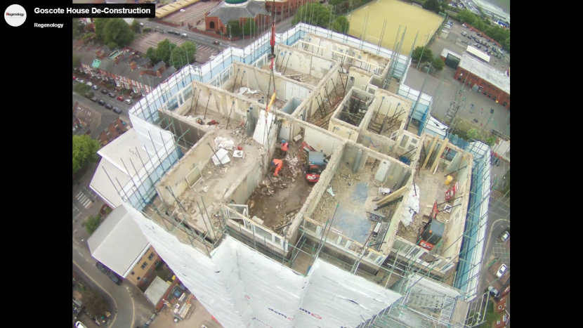 Goscote house demolition time-lapse image