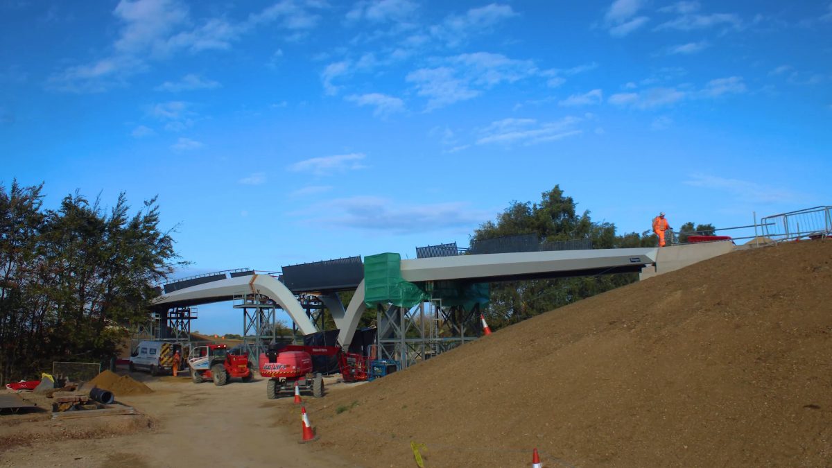 Waterbeach Cycle Bridge - Long duration time-lapse