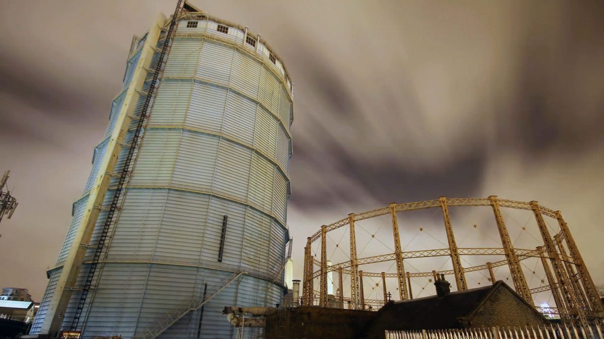 Battersea Gasholders Demolition - Long term time-lapse, plus additional regular time-lapse