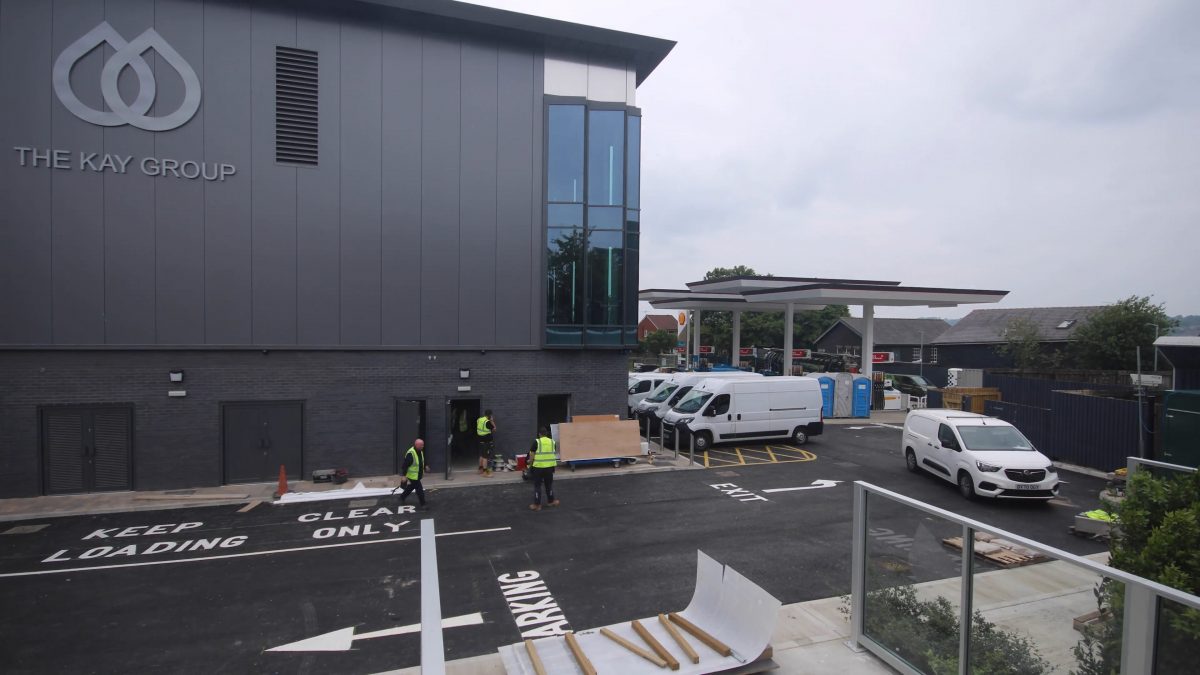 Grimshaw Park Service Station & Head Office - Long duration time-lapse, plus end of project filming and aerial filming